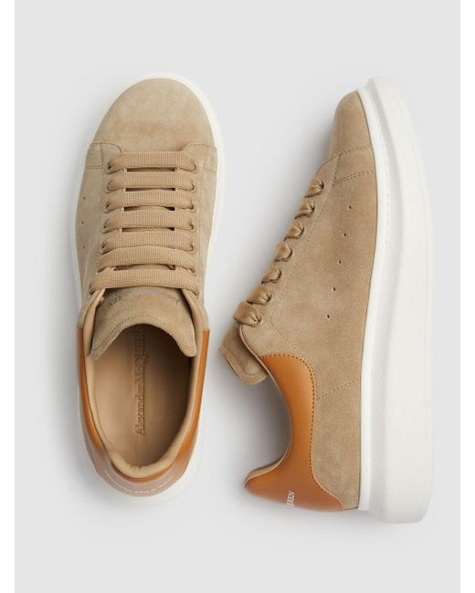 Alexander McQueen Brown Oversized Leather Sneakers for men