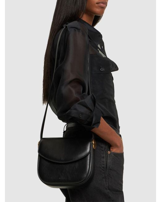 Jil Sander Black Medium Coin Leather Crossbody Bag