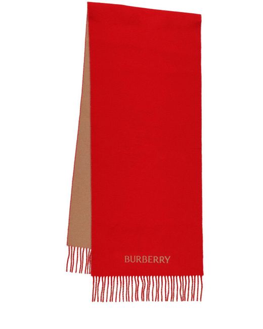 Bufanda de cashmere bicolor Burberry de hombre de color Red