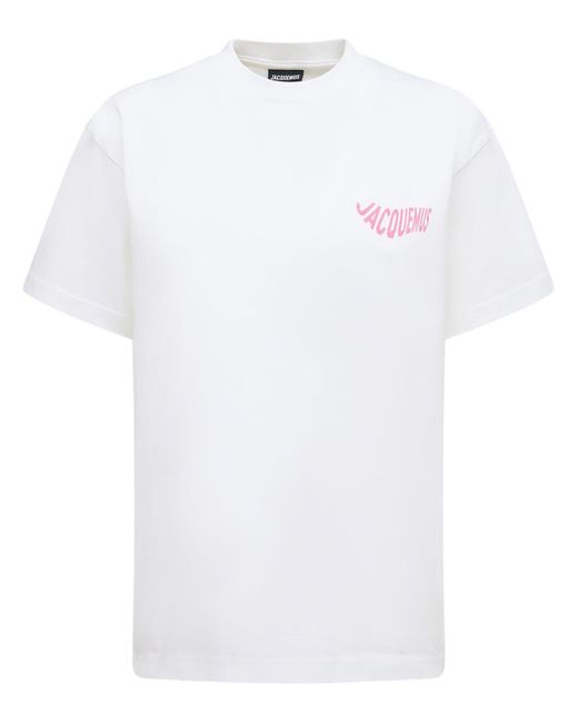 Top Le T-shirt Vague In Jersey Di Cotone di Jacquemus in White