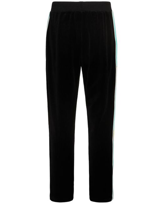 Sergio Tacchini Black Slice Velour Track Pants for men