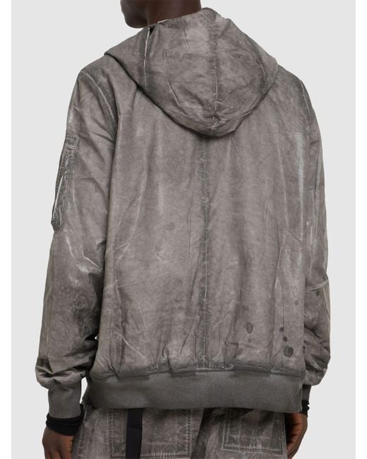 RICK OWENS◆「ギンプ フライト」フーディー ボンバージャケット メンズ Rick Owens ギンプ フライト ボンバージャケット グレー