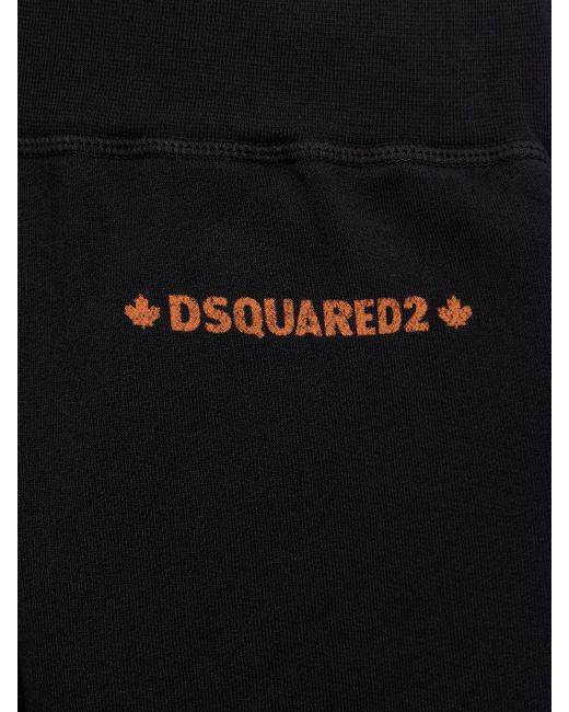 DSquared² Shorts Aus Entspanntem Baumwollfleece in Black für Herren