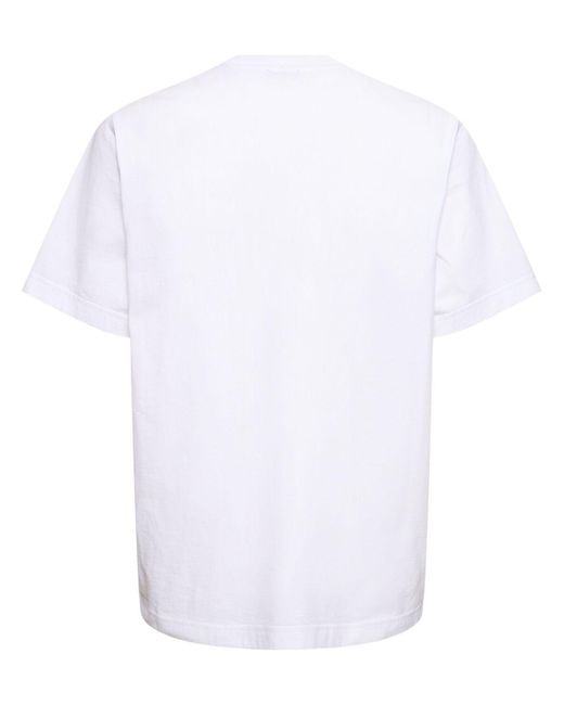 Camiseta de algodón estampada Burberry de hombre de color White
