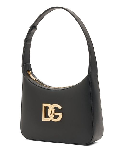 Dolce & Gabbana Black Schultertasche 3.5 Small aus Leder