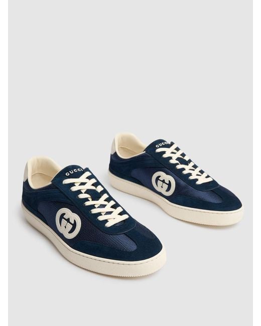 Gucci Sneakers Aus Wildleder Und Stoff "g74" in Blue für Herren