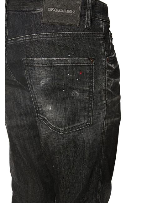 Mens Jeans DSquared² Jeans Grey DSquared² 16cm Skater Cotton Denim Jeans in Black for Men 