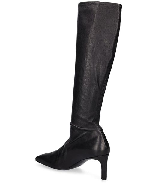 Botas altas de piel 65mm Jil Sander de color Black