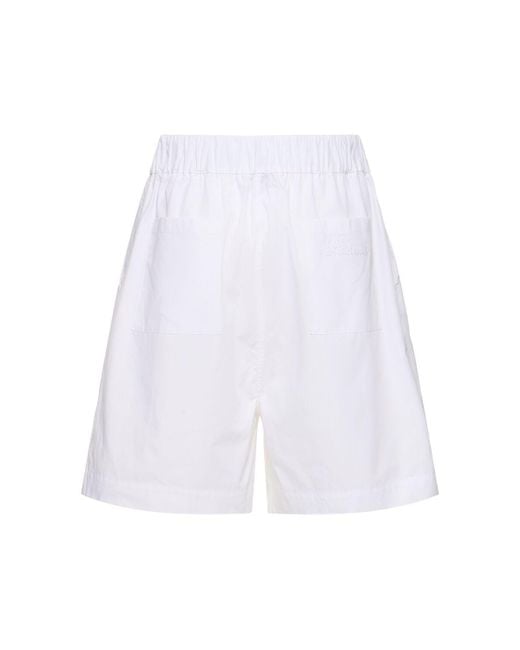 メンズ Laneus ユニセックス ポプリンバミューダショートパンツ White