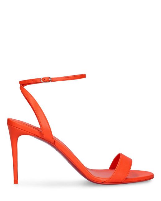 Christian Louboutin Red 85Mm Loubigirl Leather Sandals