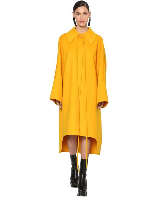 Loewe カシミア&ウール コート Yellow