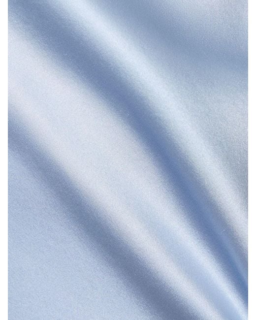 Vestido lencero maxi de seda Ermanno Scervino de color Blue