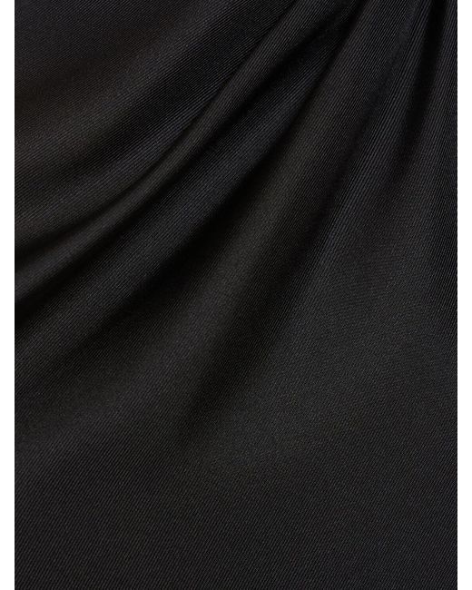 Loulou Studio Black Adiran Asymmetric Silk Top