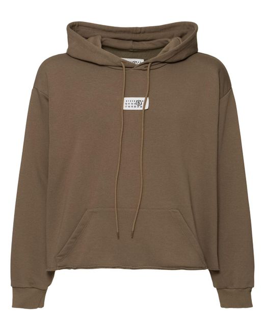 MM6 by Maison Martin Margiela Brown Cotton Blend Sweatshirt W/ Logo Patch