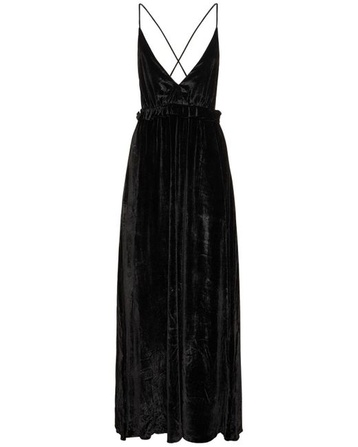 Robe longue en viscose et soie lavinia Ulla Johnson en coloris Black