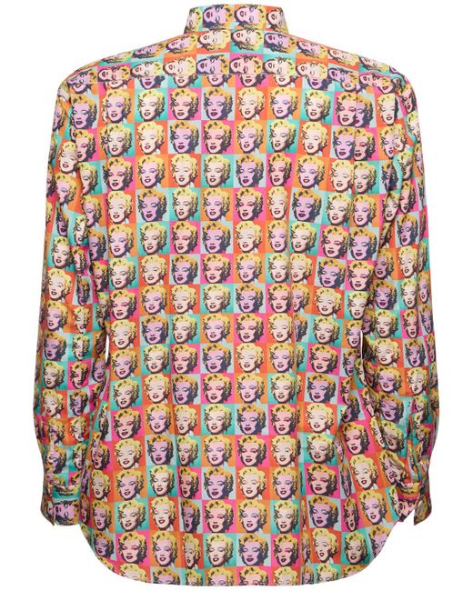 Comme des Garçons Red Andy Warhol Printed Cotton Poplin Shirt for men