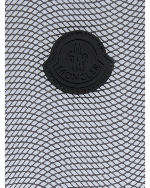 メンズ Moncler Sautron Fishnet Print Tech Jacket Gray