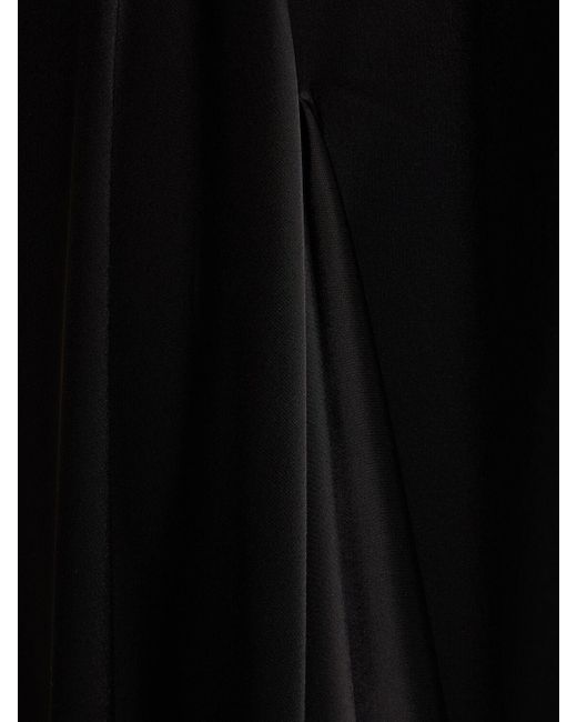 Robe midi en satin drapé sans manches J.W. Anderson en coloris Black