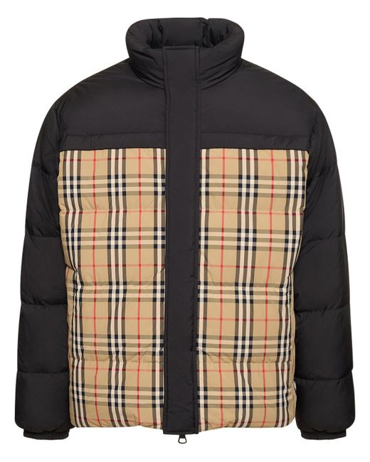 Chaqueta de plumas reversible Burberry de hombre de color Negro Lyst