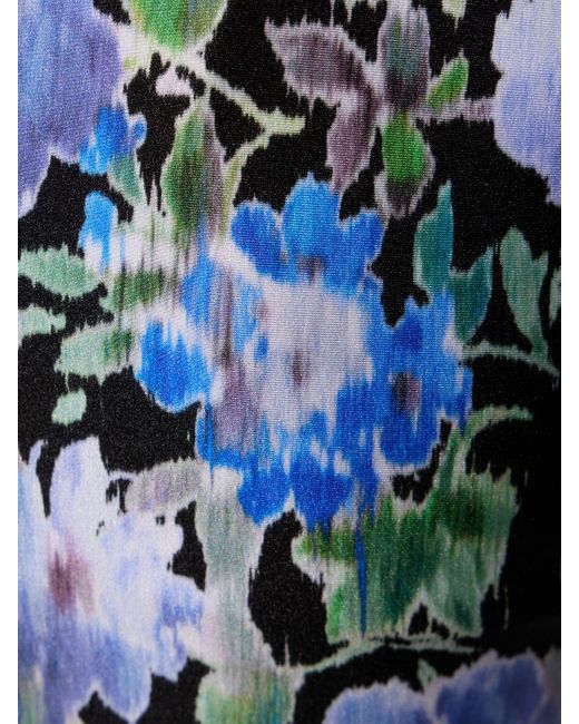 Philosophy Di Lorenzo Serafini Blue Printed Floral Lycra Top