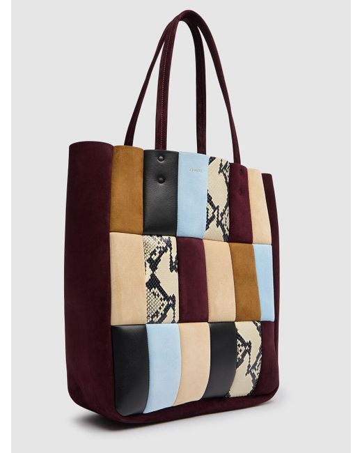 Femme Tote Bag En Patchwork De Daim Zoe Unique Khaite en coloris Black