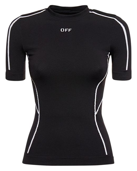 Off- t-shirt noir sans coutures Off-White c/o Virgil Abloh en coloris Black