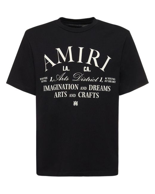 メンズ Amiri Arts District コットンジャージーtシャツ Black