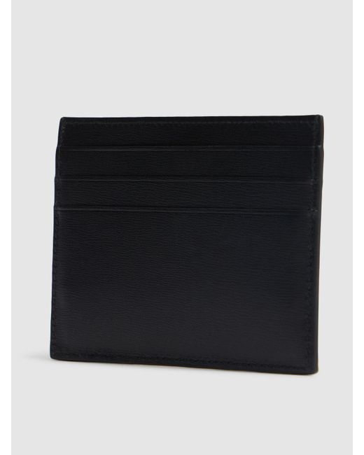 Ferragamo Black Classic Logo Leather Card Holder for men