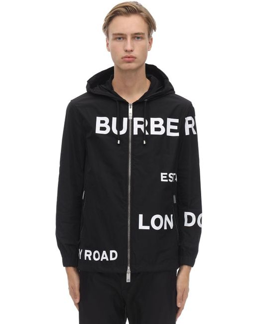 Burberry Leichte Kapuzenjacke mit Horseferry-Aufdruck in Black für Herren