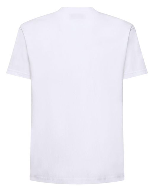 Camiseta de jersey de algodón con logo bordado Vivienne Westwood de hombre de color White