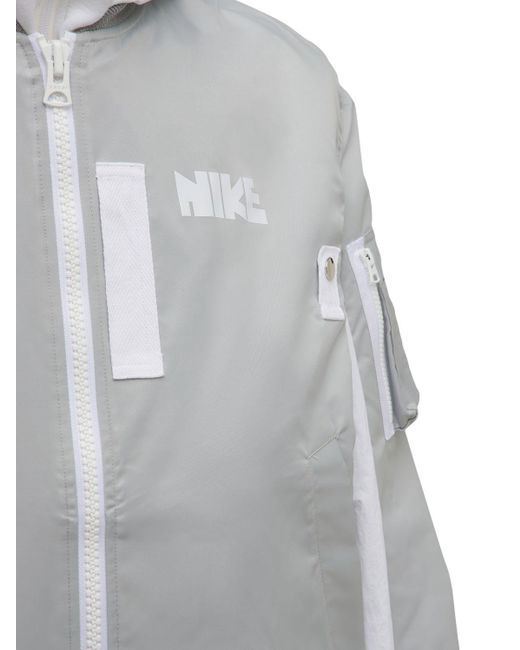 Nike Sacai Layered Bomber Jacket in Grey for Men | Lyst UK Nike Sacai Layered Bomber Jacket in Grey for Men | Lyst UK