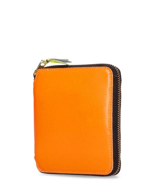 Comme des Garçons Orange Super Fluo Leather Wallet for men