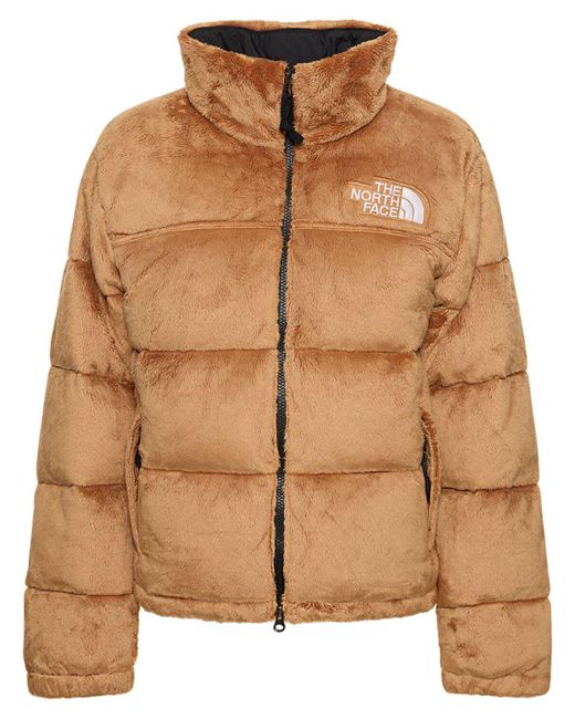 The North Face Brown Versa Velour Nuptse Down Jacket