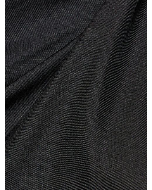 Loulou Studio Black Asymmetrisches Kleid Aus Wolle Und Seide "adela"