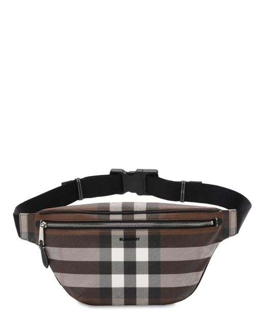 Burberry Brown Cason Check Waist Bag for men