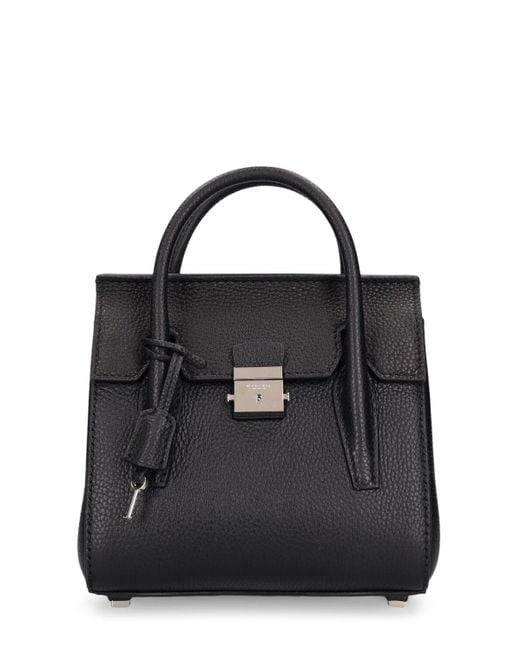 Michael Kors Black Mini Campbell Leather Satchel Bag