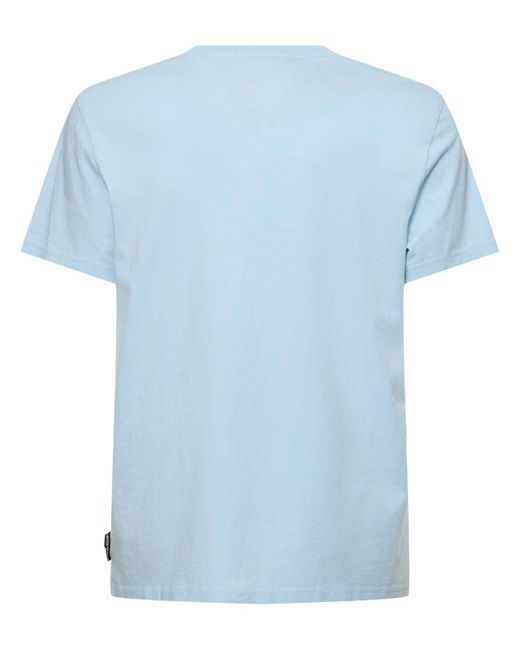 Camiseta de algodón Moose Knuckles de hombre de color Blue