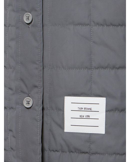 Thom Browne Gray Quilted Tech Down Jacket