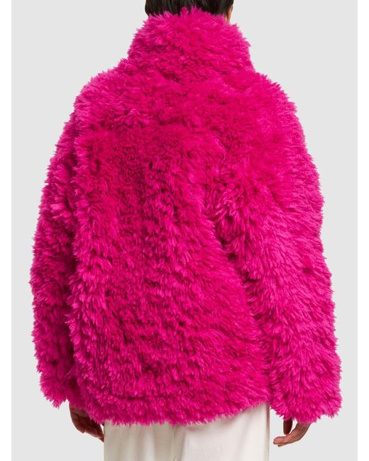 Goldbergh Pink Oversized Woolly Nylon Jacket