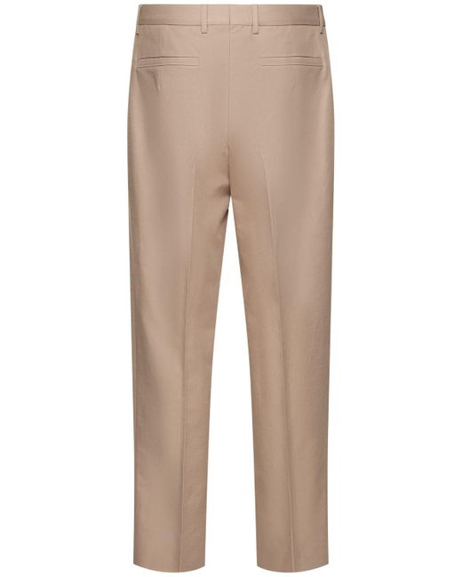 メンズ Zegna コットン&リネンパンツ Natural