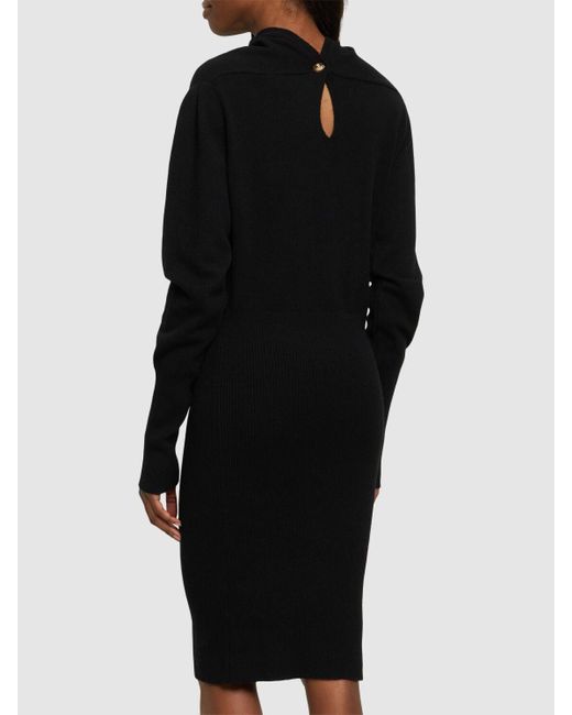Vivienne Westwood Black Bea Wool & Cashmere L/S Mini Dress