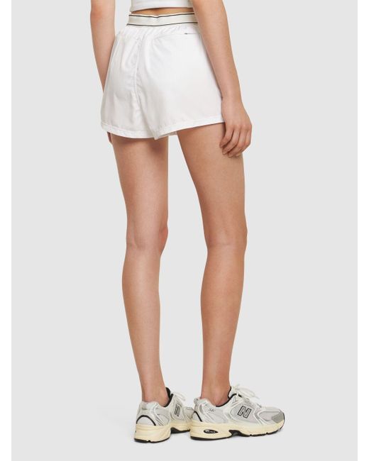Shorts con logo di Sporty & Rich in White