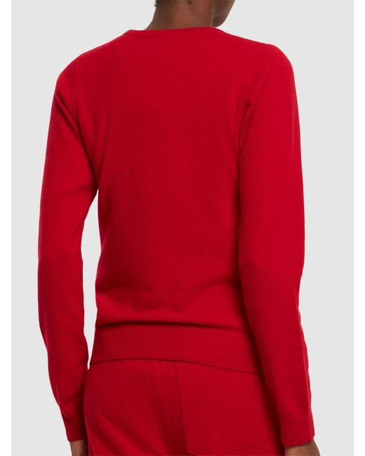 Extreme Cashmere Red Cashmere Blend Knit Crewneck Sweater