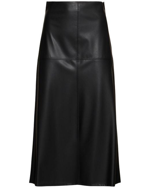 Max Mara Black Scilli Coated Jersey Midi Skirt