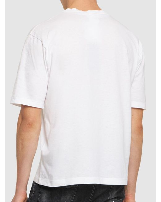 DSquared² White Loose Fit Cotton T-shirt for men