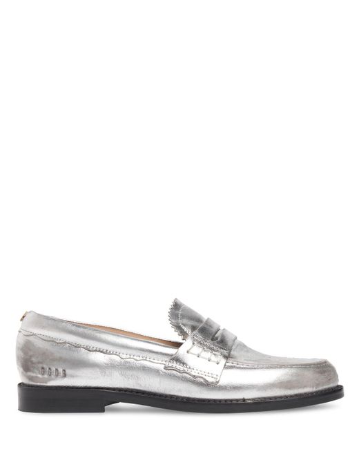 Golden Goose Deluxe Brand White 20mm Jerry Metallic Leather Loafers