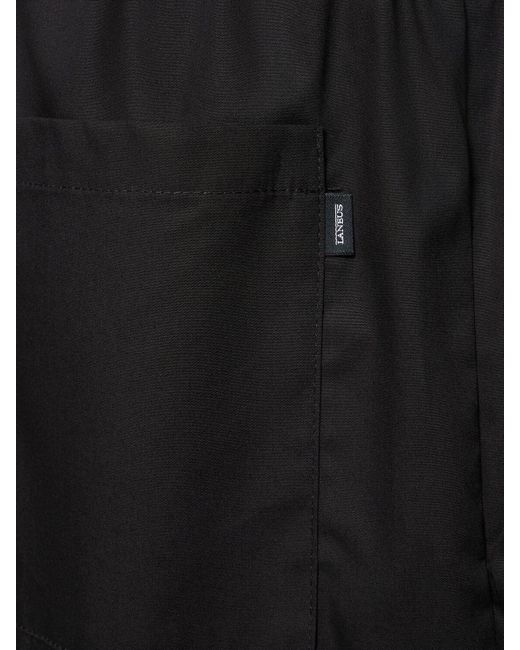 Laneus Black baggy Cotton Shorts for men