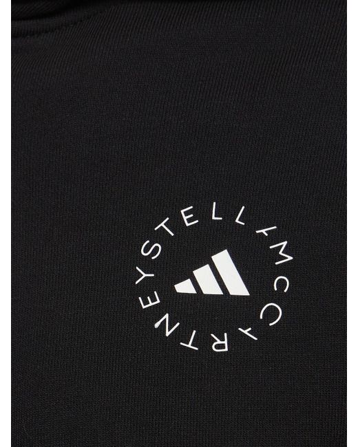 Felpa cropped con zip di Adidas By Stella McCartney in Black