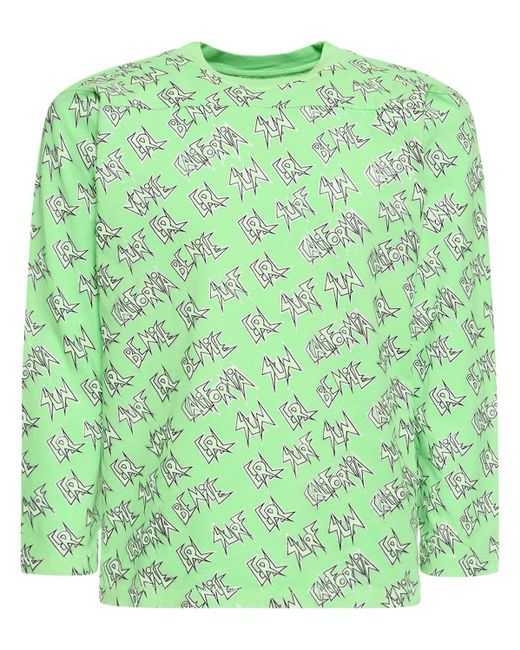 ERL Langärmeliges Hemd Mit Druck in Green für Herren