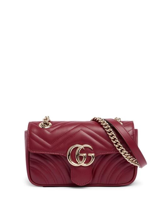 Gucci Purple gg Marmont Leather Shoulder Bag